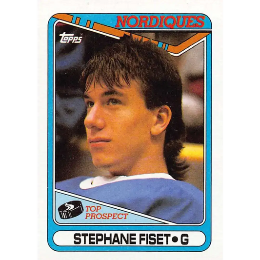 1990-91 Topps #312 Stephane Fiset NM-MT RC Rookie Quebec Nordiques Hockey Card - Hockey Card Single
