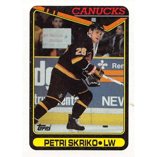 1990-91 Topps #316 Petri Skriko NM-MT Vancouver Canucks Hockey Card