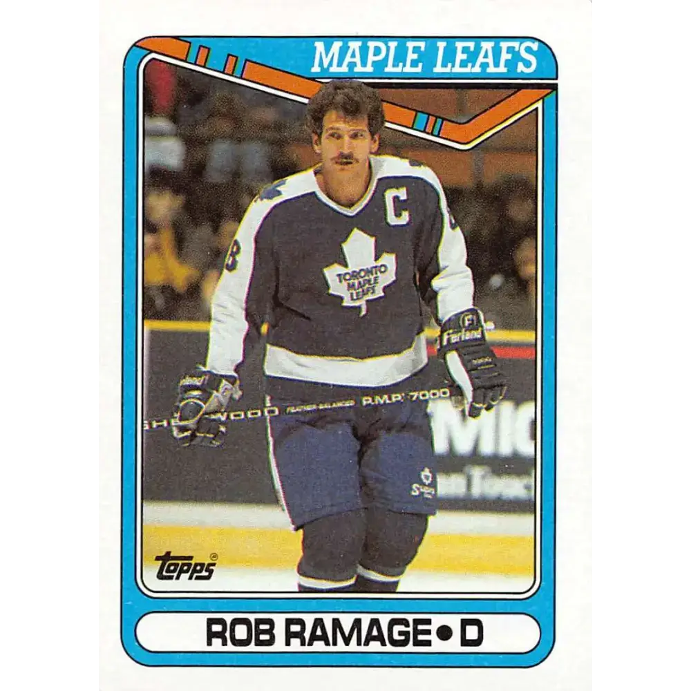 1990-91 Topps #317 Rob Ramage NM-MT Toronto Maple Leafs Hockey Card