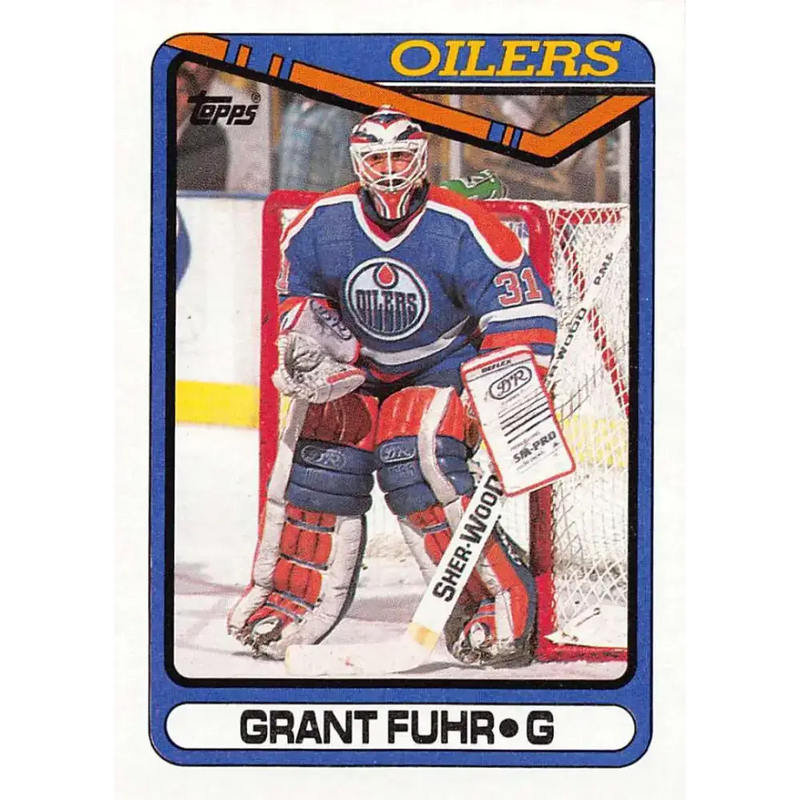 1990-91 Topps #321 Grant Fuhr NM-MT Edmonton Oilers Hockey Card