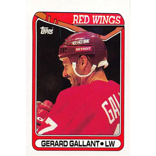 1990-91 Topps #322 Gerard Gallant NM-MT Detroit Red Wings Hockey Card