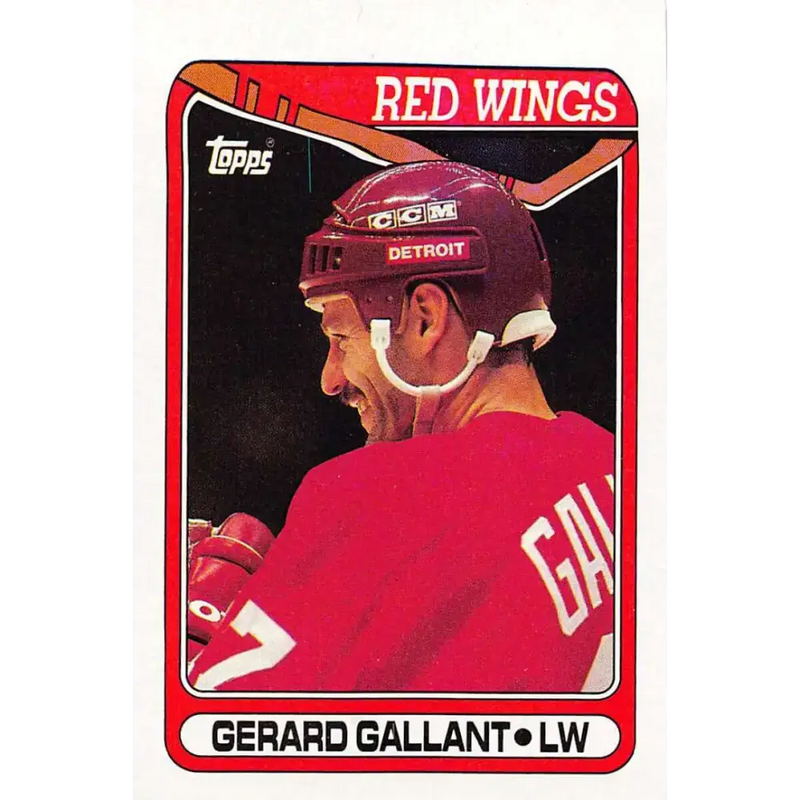 1990-91 Topps #322 Gerard Gallant NM-MT Detroit Red Wings Hockey Card - Hockey Card Single