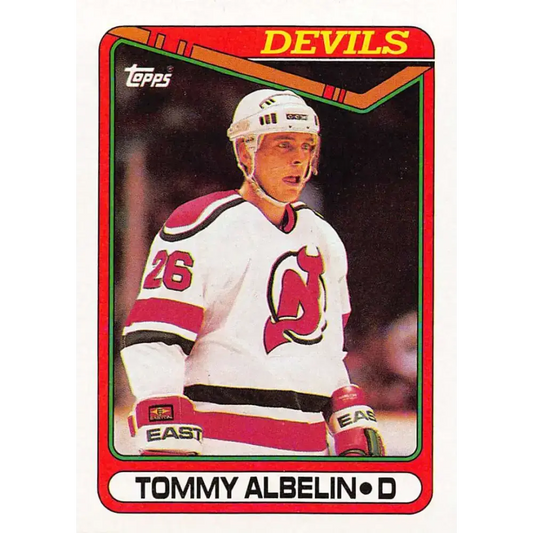 1990-91 Topps #323 Tommy Albelin NM-MT New Jersey Devils Hockey Card