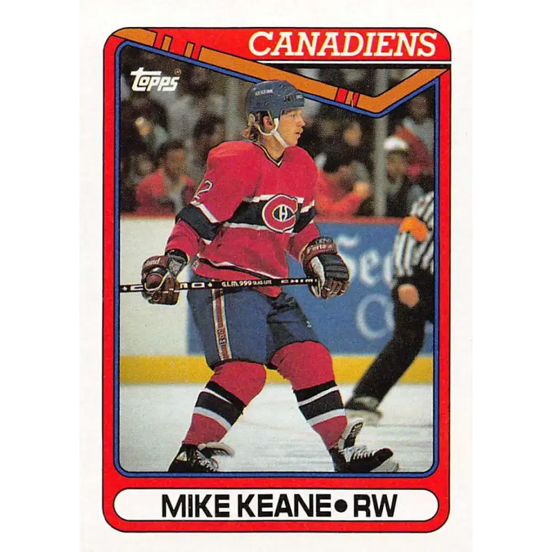 1990-91 Topps #325 Mike Keane NM-MT RC Rookie Montreal Canadiens Hockey Card