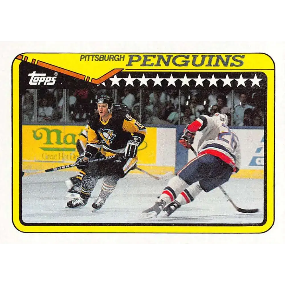 1990-91 Topps #326 Penguins Team NM-MT Hockey Card - Hockey Card Single