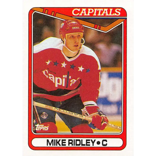 1990-91 Topps #327 Mike Ridley NM-MT Washington Capitals Hockey Card