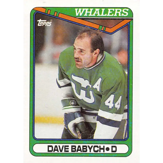 1990-91 Topps #328 Dave Babych NM-MT Hartford Whalers Hockey Card - Hockey Card Single