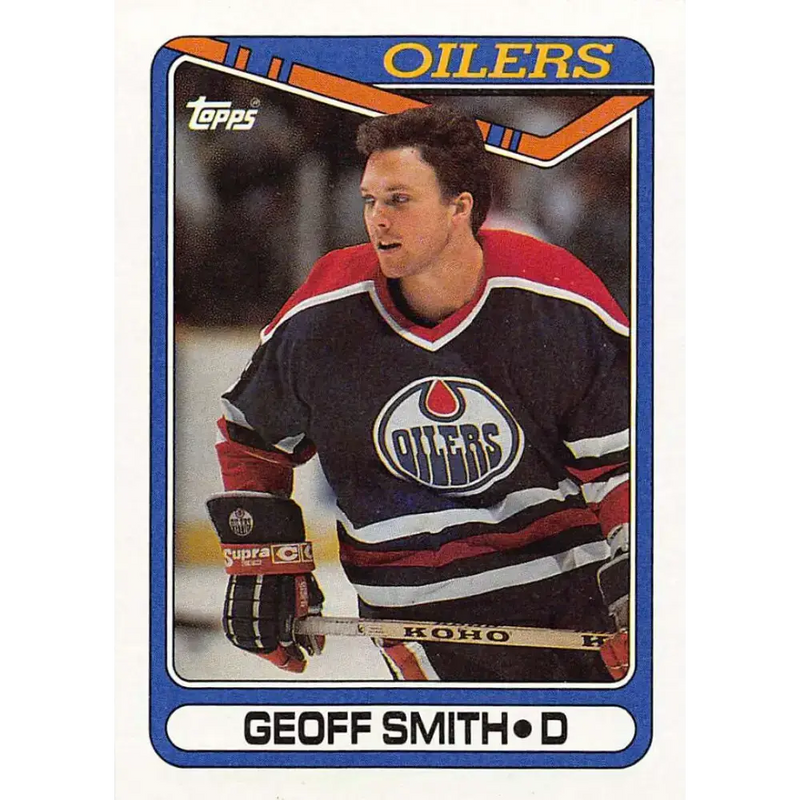 1990-91 Topps #33 Geoff Smith NM-MT Edmonton Oilers Hockey Card - Hockey Card Single