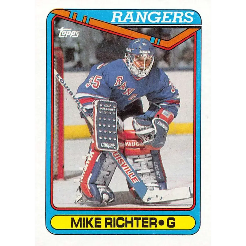 1990-91 Topps #330 Mike Richter NM-MT RC Rookie Hockey Card - Hockey Card Single