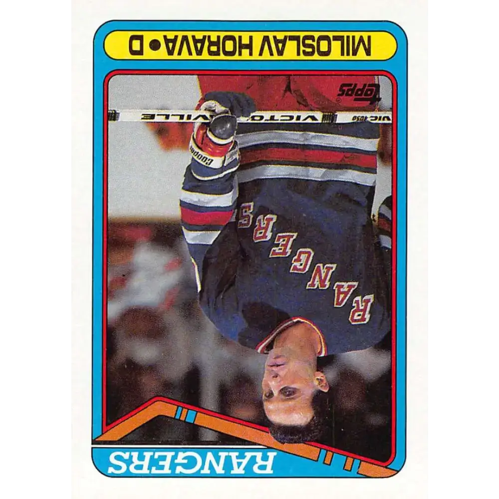 1990-91 Topps #337 Miloslav Horava NM-MT New York Rangers Hockey Card - Hockey Card Single