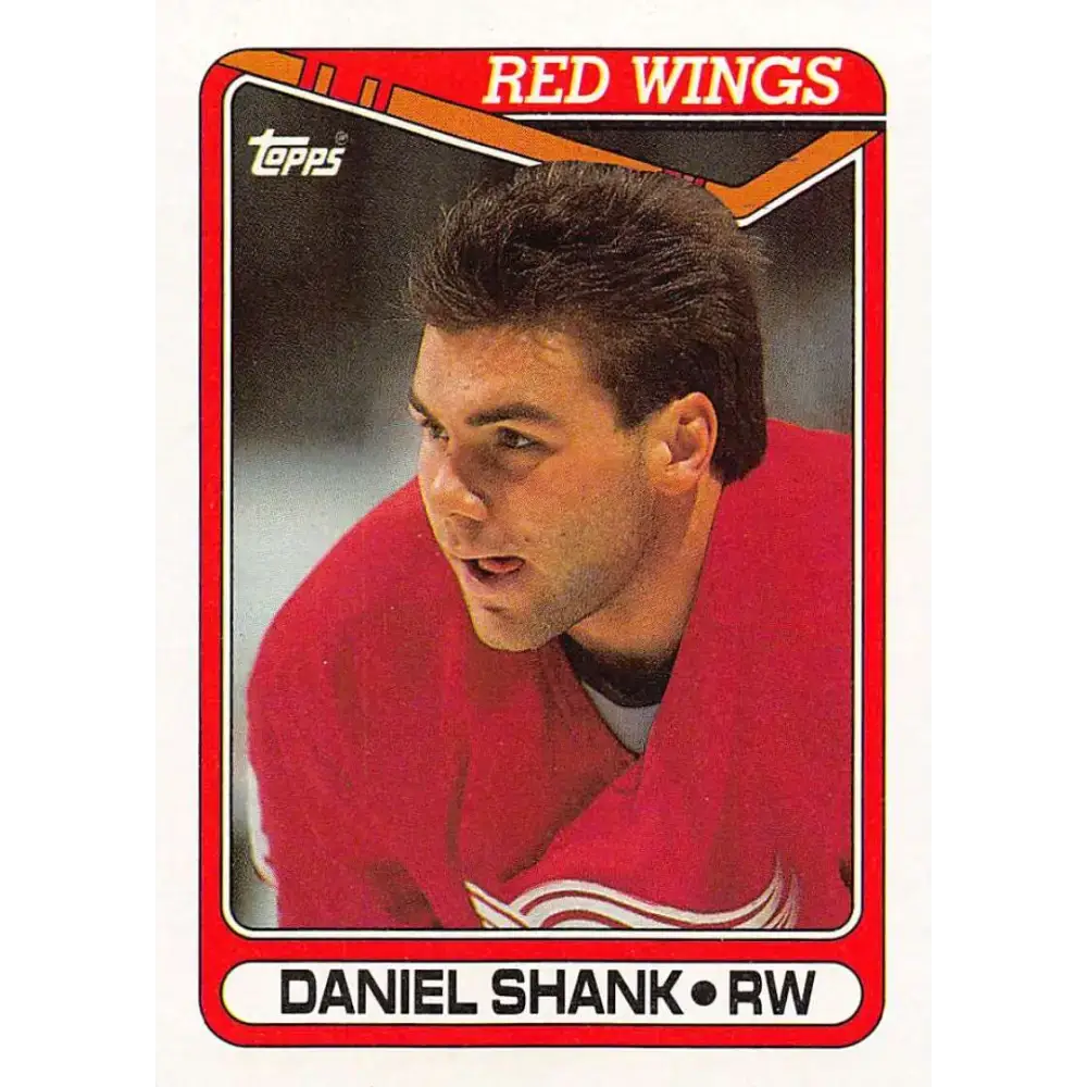 1990-91 Topps #34 Daniel Shank NM-MT Detroit Red Wings Hockey Card - Hockey Card Single