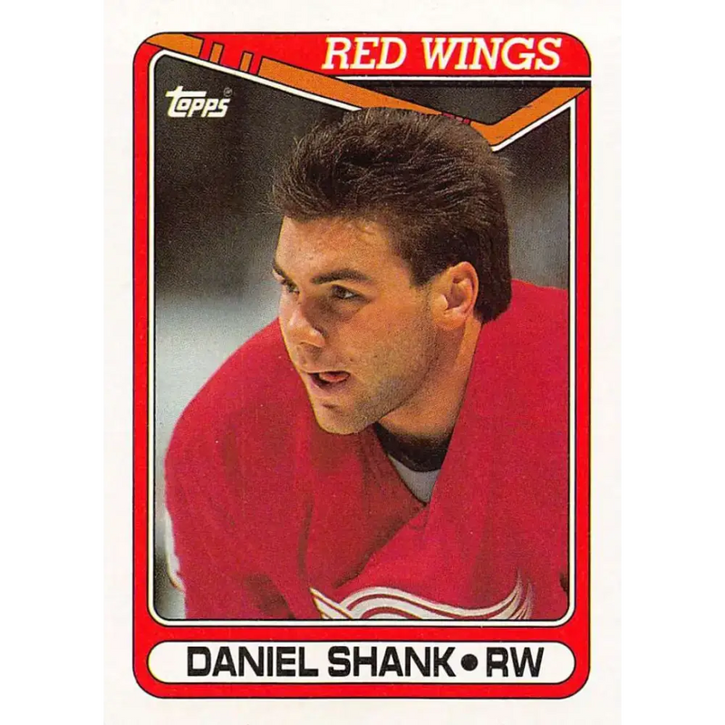 1990-91 Topps #34 Daniel Shank NM-MT Detroit Red Wings Hockey Card - Hockey Card Single