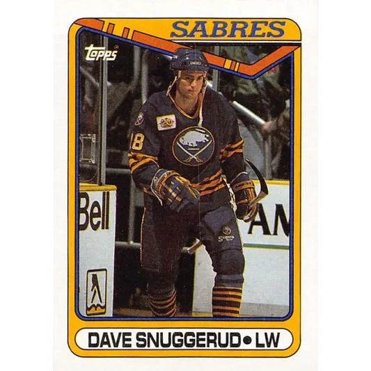 1990-91 Topps #340 Dave Snuggerud NM-MT Hockey Card - Hockey Card Single