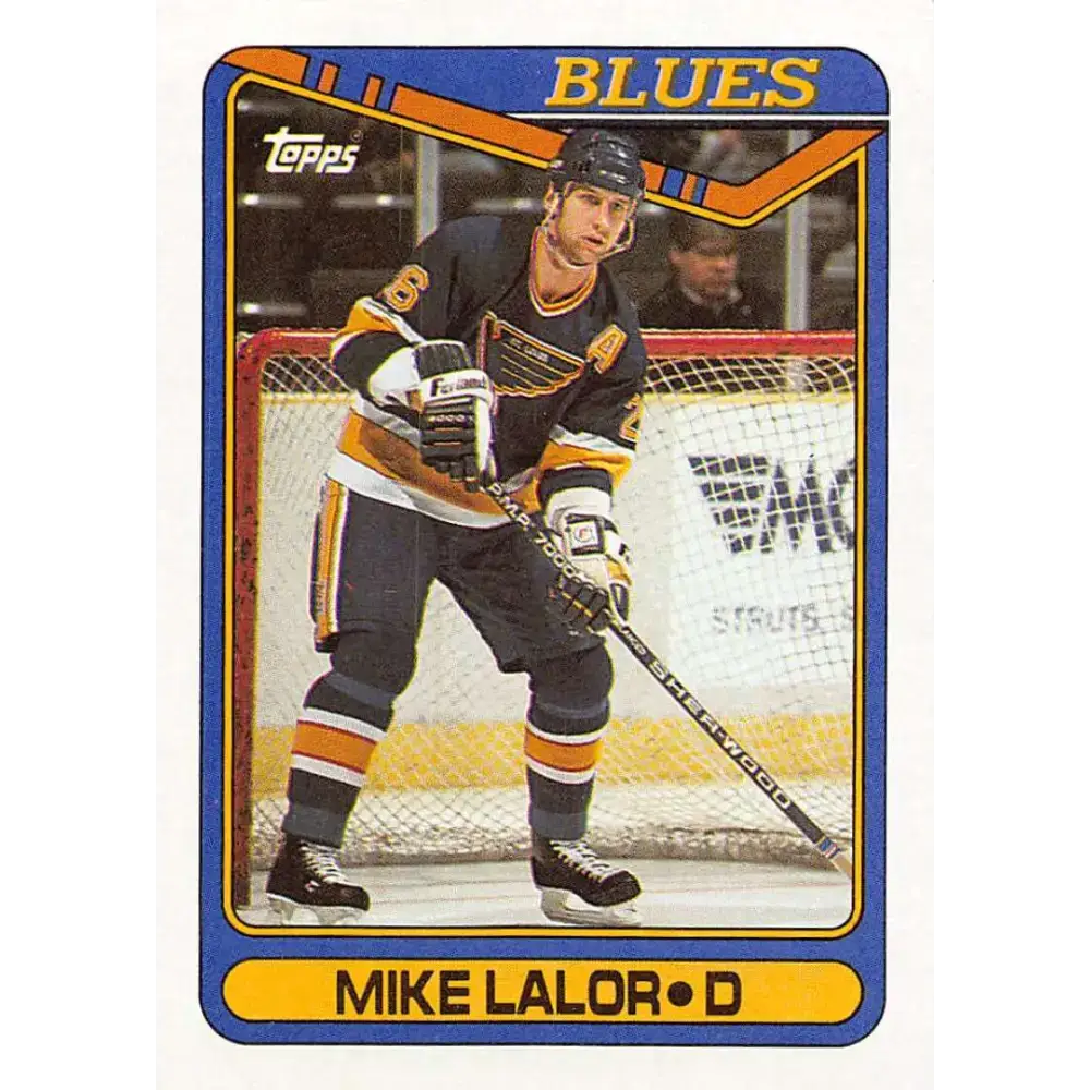 1990-91 Topps #341 Mike Lalor NM-MT Hockey Card - Hockey Card Single
