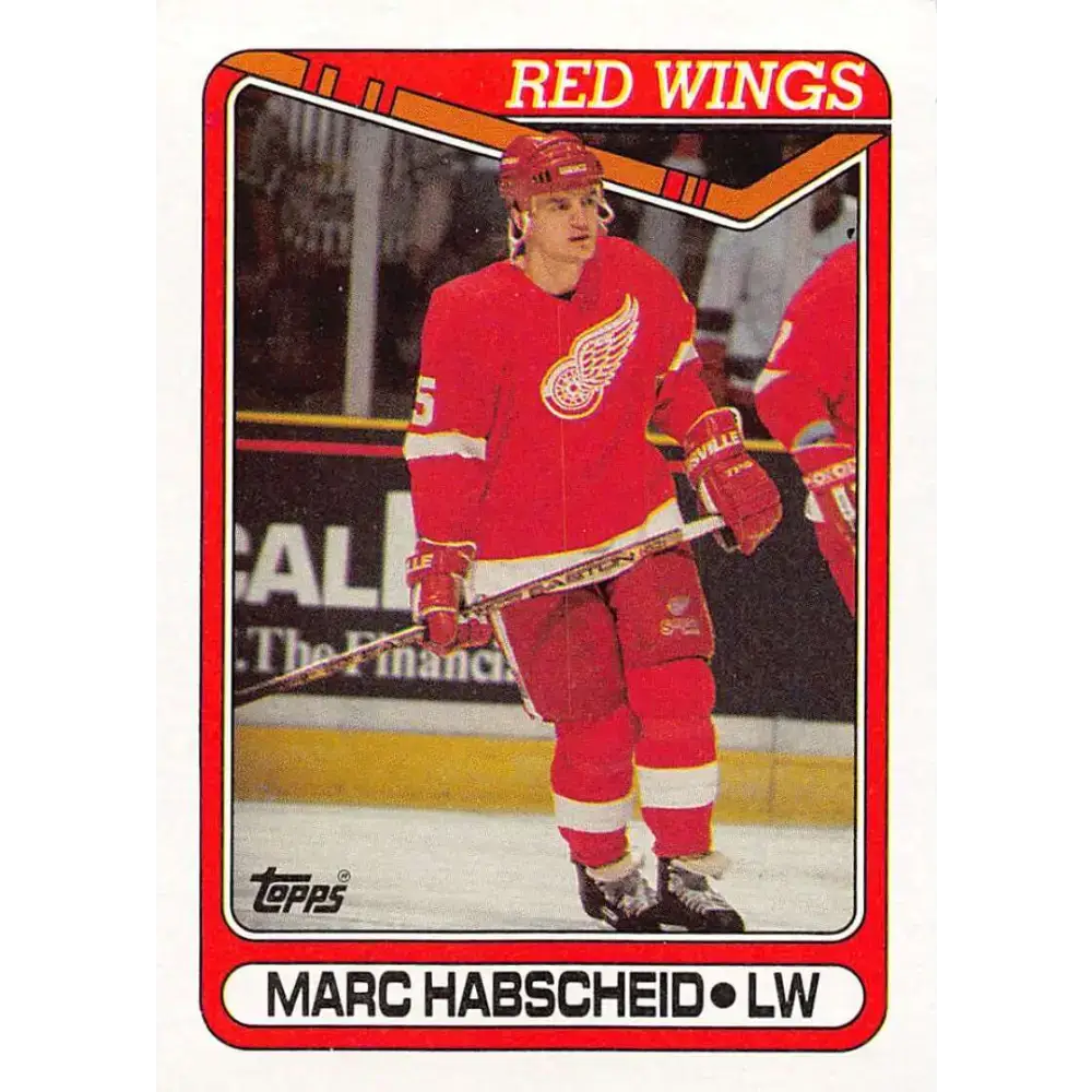 1990-91 Topps #342 Marc Habscheid NM-MT Detroit Red Wings Hockey Card - Hockey Card Single