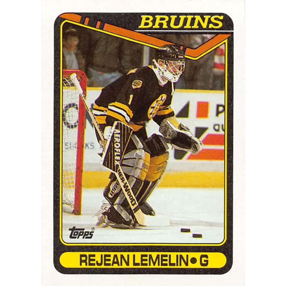 1990-91 Topps #343 Rejean Lemelin NM-MT Hockey Card - Hockey Card Single