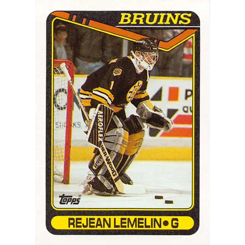 1990-91 Topps #343 Rejean Lemelin NM-MT Hockey Card - Hockey Card Single