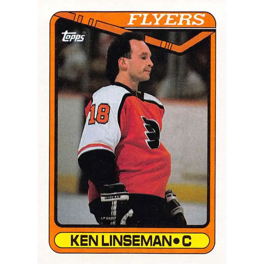 1990-91 Topps #345 Ken Linseman NM-MT Hockey Card - Hockey Card Single