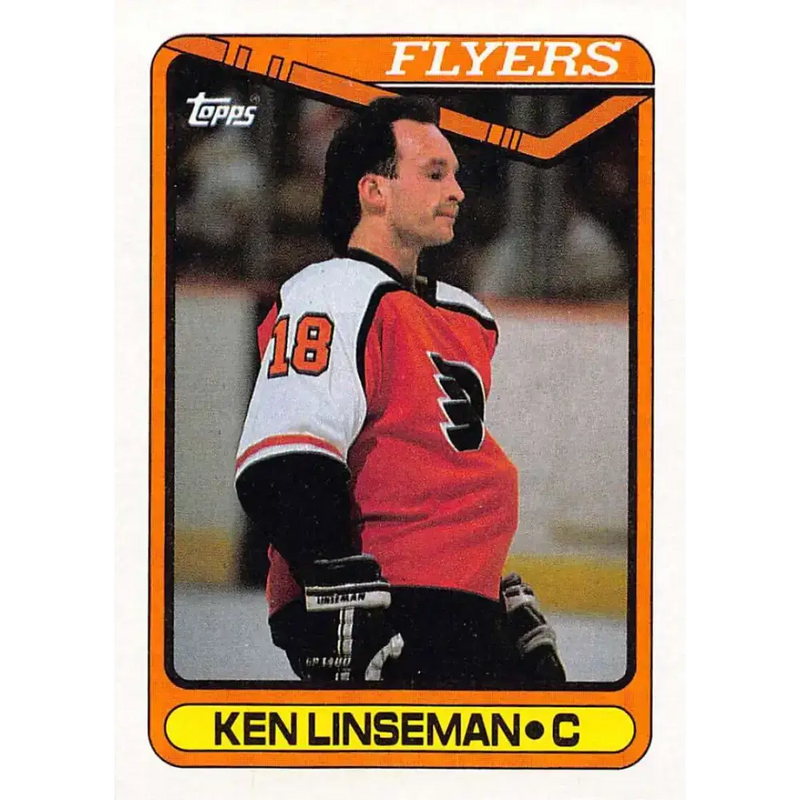 1990-91 Topps #345 Ken Linseman NM-MT Hockey Card - Hockey Card Single