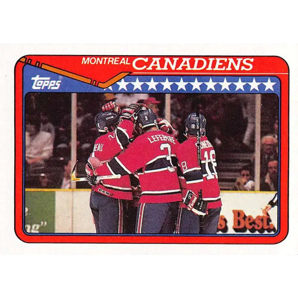 1990-91 Topps #346 Canadiens Team NM-MT Hockey Card - Hockey Card Single