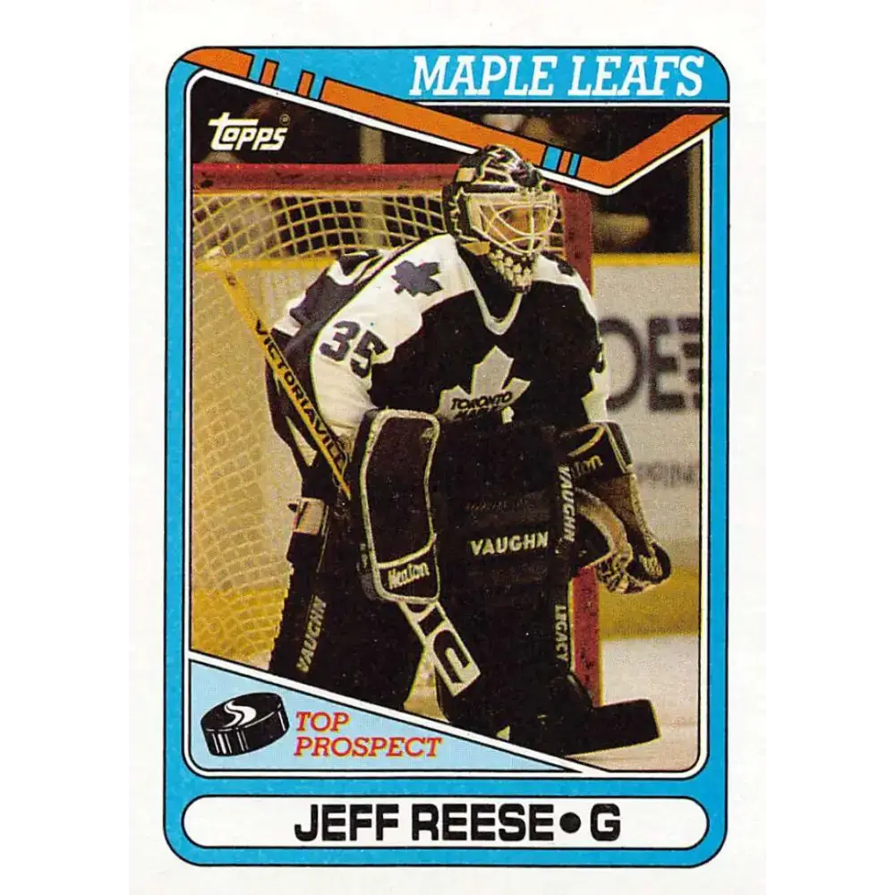 1990-91 Topps #349 Jeff Reese NM-MT RC Rookie Toronto Maple Leafs Hockey Card - Hockey Card Single