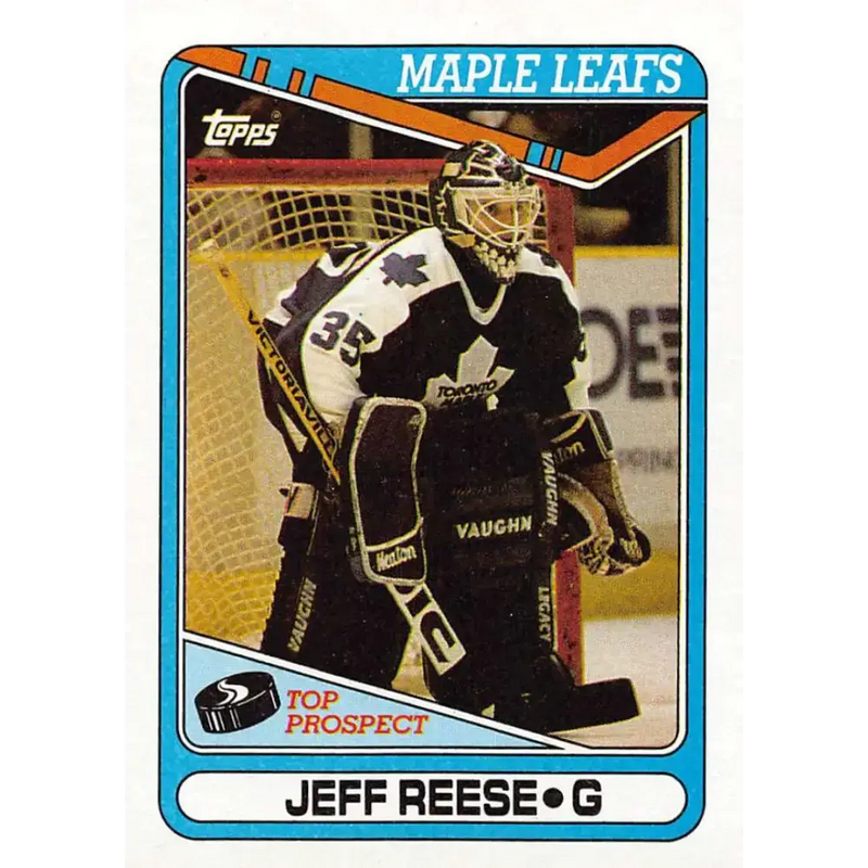 1990-91 Topps #349 Jeff Reese NM-MT RC Rookie Toronto Maple Leafs Hockey Card - Hockey Card Single