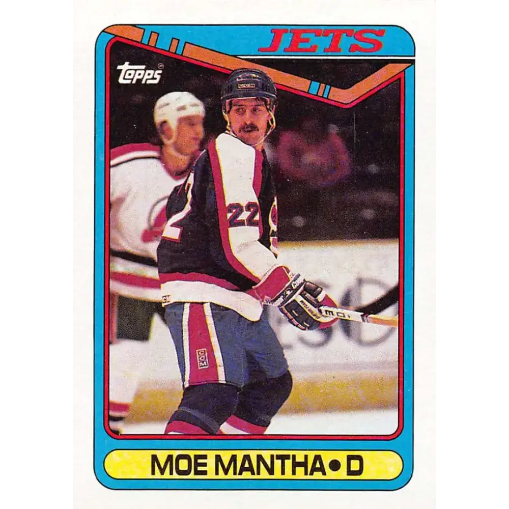 1990-91 Topps #354 Moe Mantha NM-MT Winnipeg Jets Hockey Card
