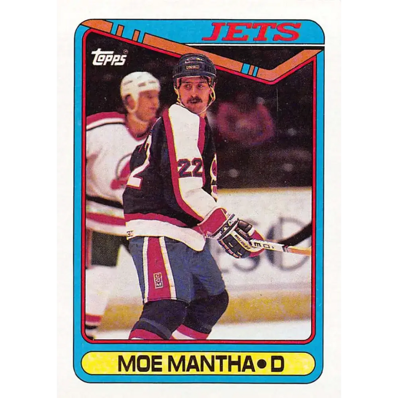 1990-91 Topps #354 Moe Mantha NM-MT Winnipeg Jets Hockey Card