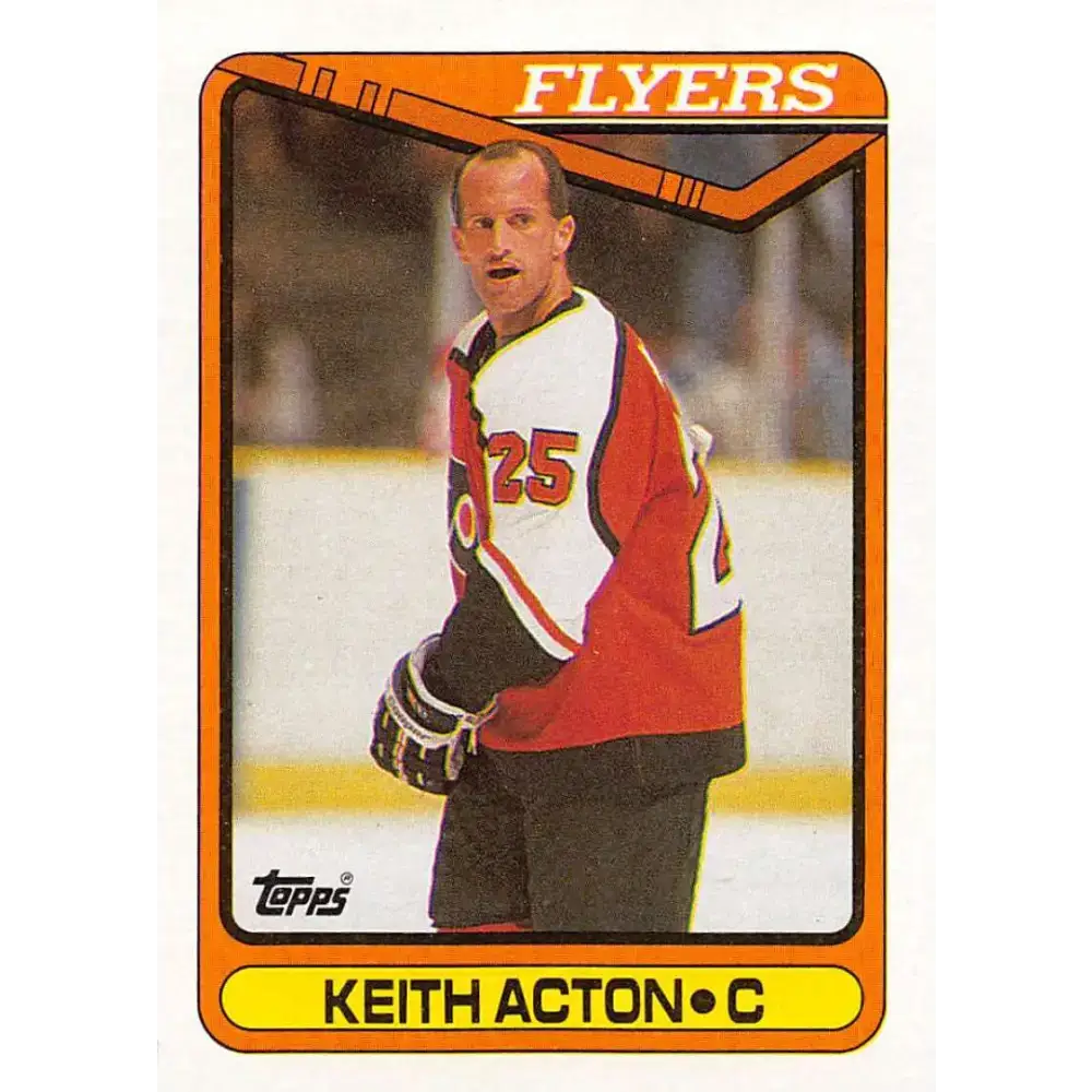 1990-91 Topps #355 Keith Acton NM-MT Philadelphia Flyers Hockey Card - Hockey Card Single