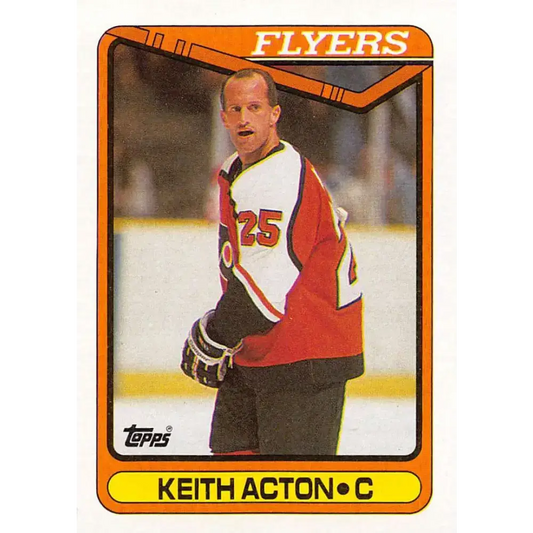 1990-91 Topps #355 Keith Acton NM-MT Philadelphia Flyers Hockey Card - Hockey Card Single