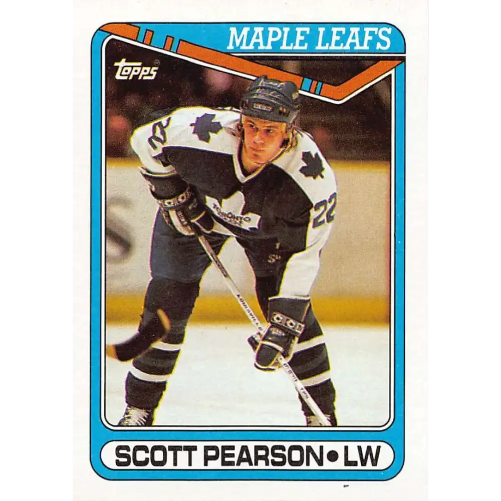 1990-91 Topps #356 Scott Pearson NM-MT Toronto Maple Leafs Hockey Card - Hockey Card Single