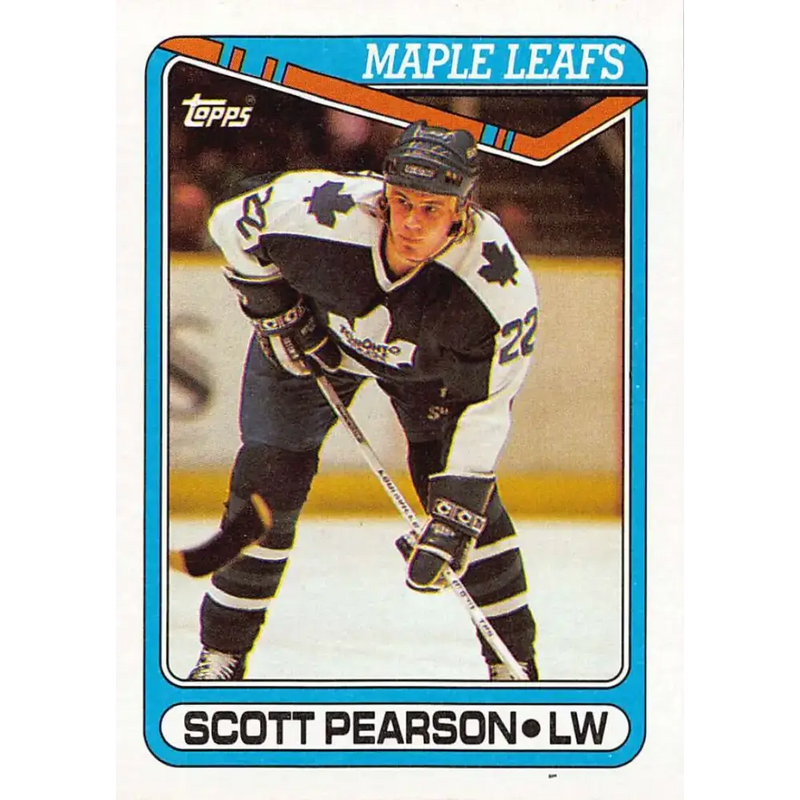 1990-91 Topps #356 Scott Pearson NM-MT Toronto Maple Leafs Hockey Card - Hockey Card Single