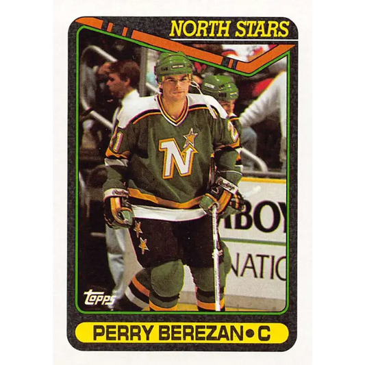 1990-91 Topps #357 Perry Berezan NM-MT Minnesota North Stars Hockey Card - Hockey Card Single