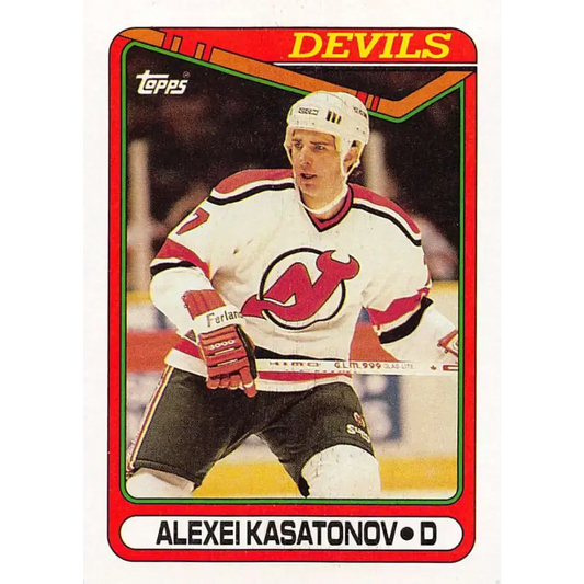 1990-91 Topps #358 Alexei Kasatonov NM-MT RC Rookie New Jersey Devils Hockey Card