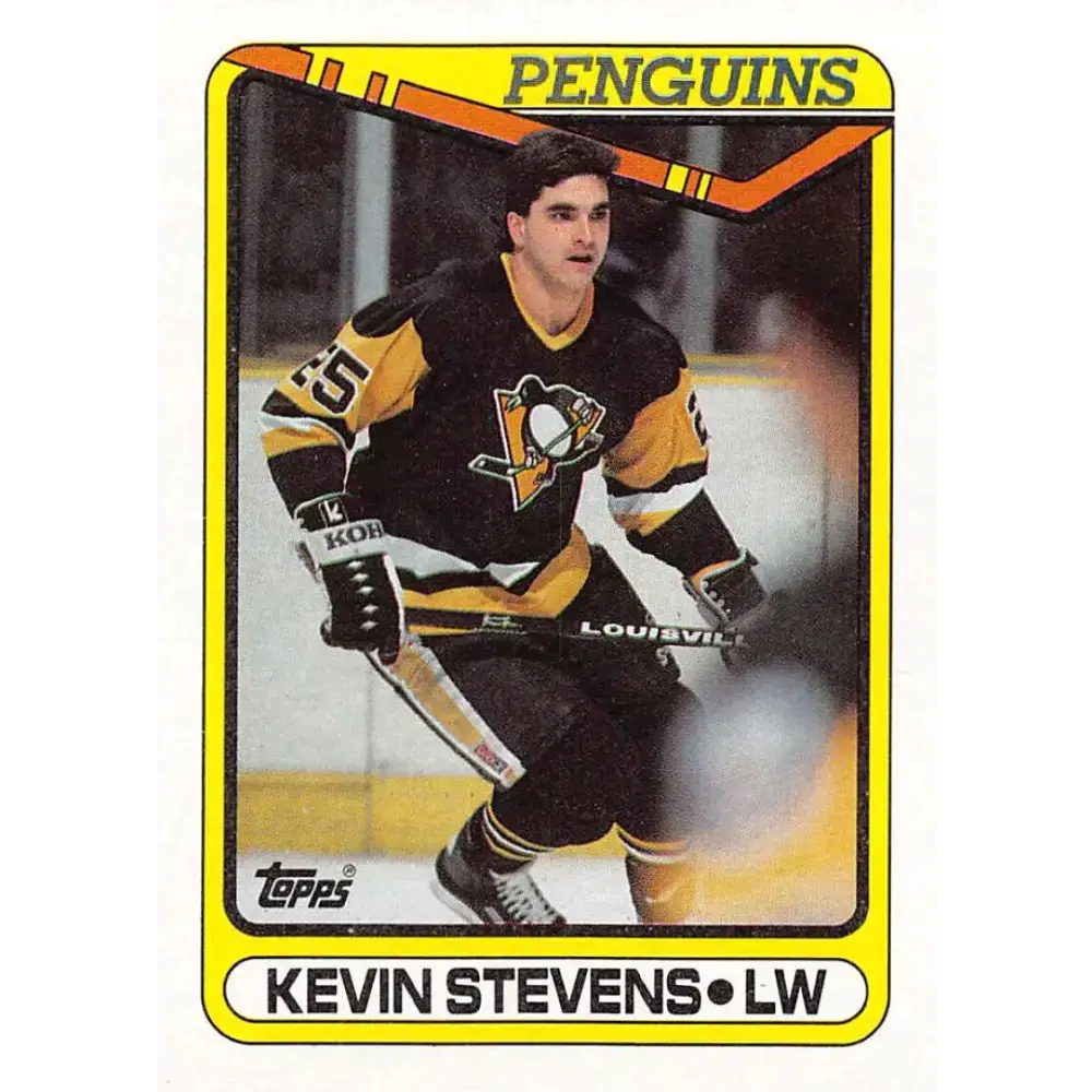 1990-91 Topps #360 Kevin Stevens NM-MT RC Rookie Pittsburgh Penguins Hockey Card - Hockey Card Single