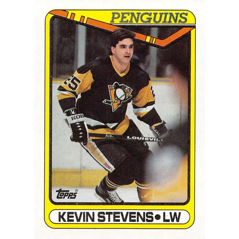 1990-91 Topps #360 Kevin Stevens NM-MT RC Rookie Pittsburgh Penguins Hockey Card - Hockey Card Single