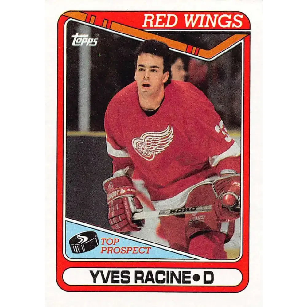 1990-91 Topps #361 Yves Racine NM-MT RC Rookie Detroit Red Wings Hockey Card - Hockey Card Single