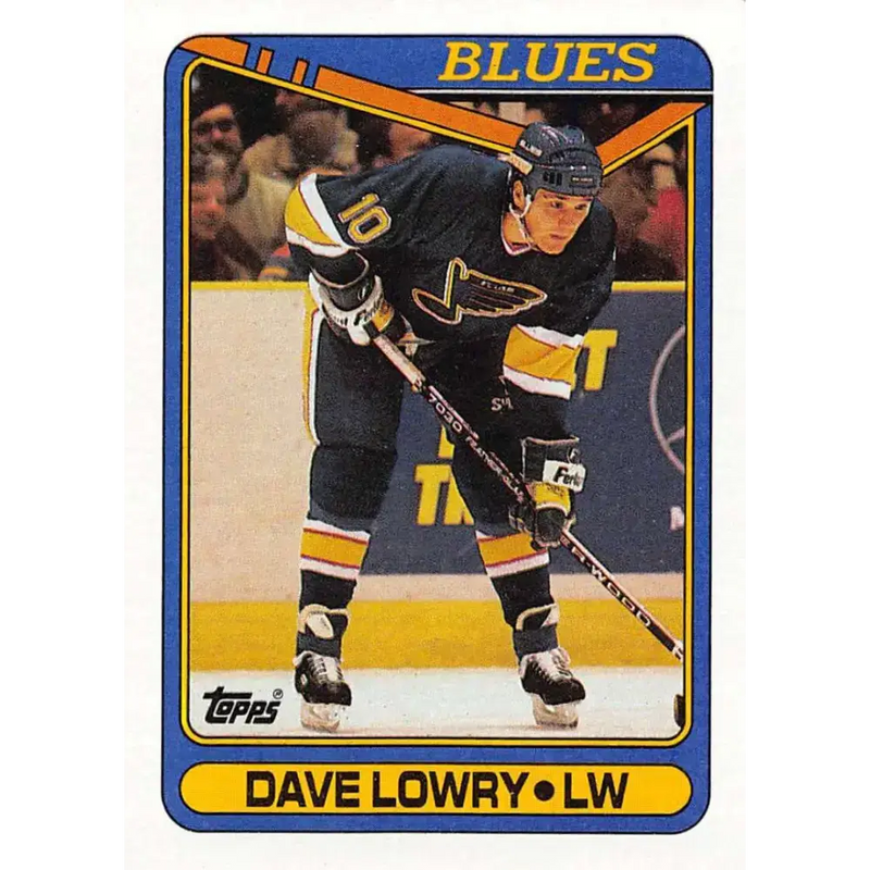 1990-91 Topps #370 Dave Lowry NM-MT St. Louis Blues Hockey Card - Hockey Card Single