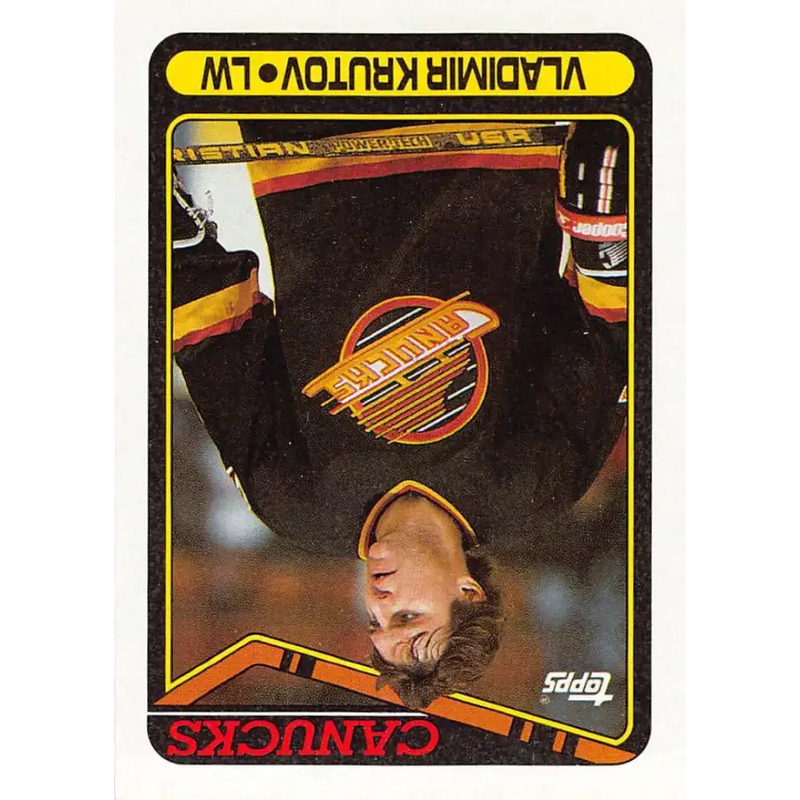 1990-91 Topps #380 Vladimir Krutov NM-MT Vancouver Canucks Hockey Card