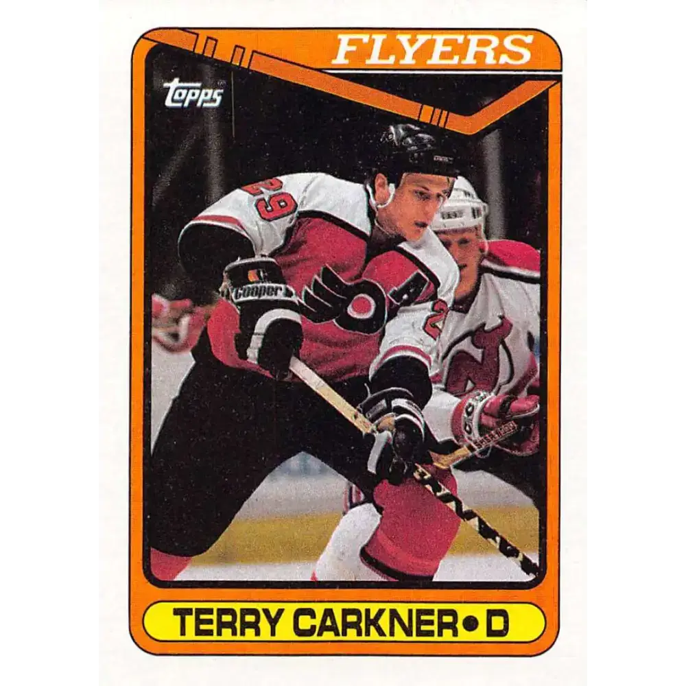 1990-91 Topps #381 Terry Carkner NM-MT Philadelphia Flyers Hockey Card - Hockey Card Single