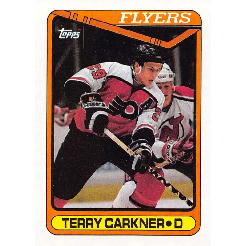 1990-91 Topps #381 Terry Carkner NM-MT Philadelphia Flyers Hockey Card - Hockey Card Single