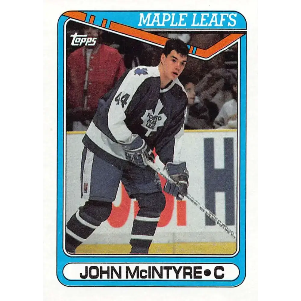 1990-91 Topps #382 John McIntyre NM-MT RC Rookie Hockey Card