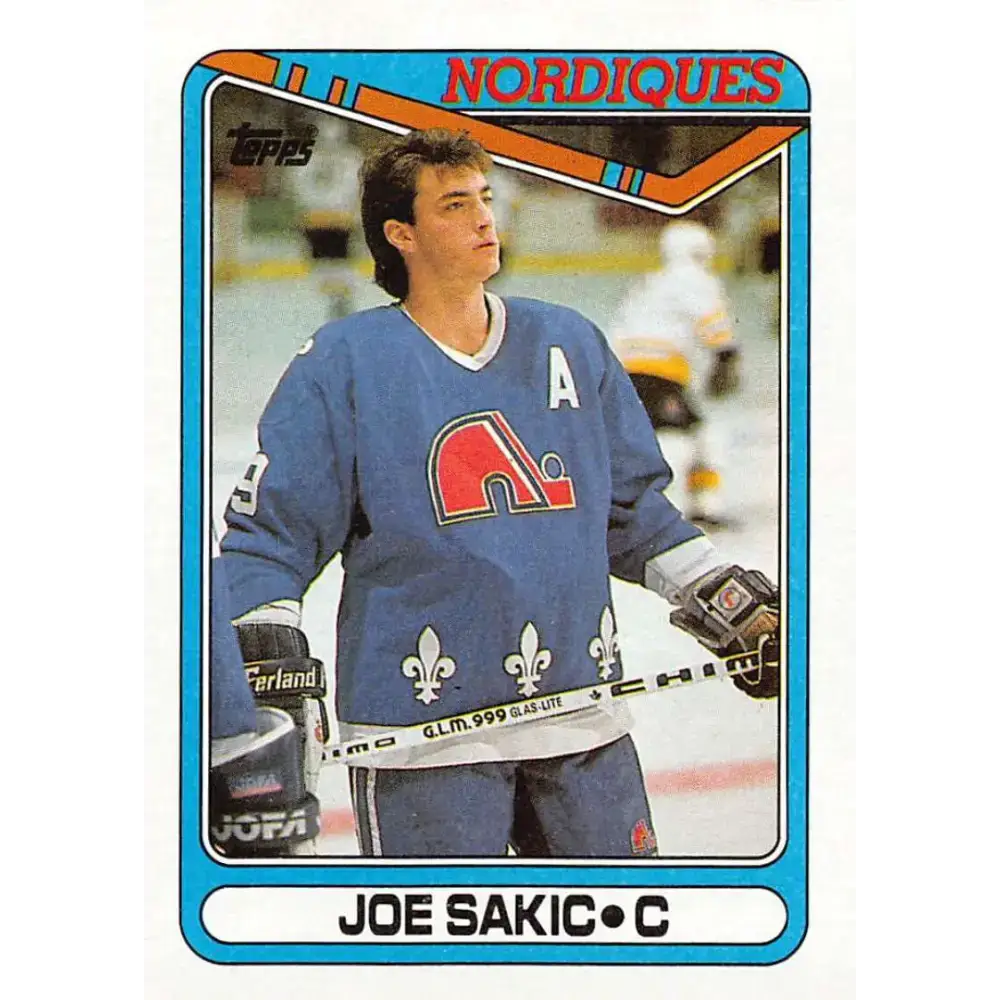 1990-91 Topps #384 Joe Sakic NM-MT Hockey Card - Hockey Card Single
