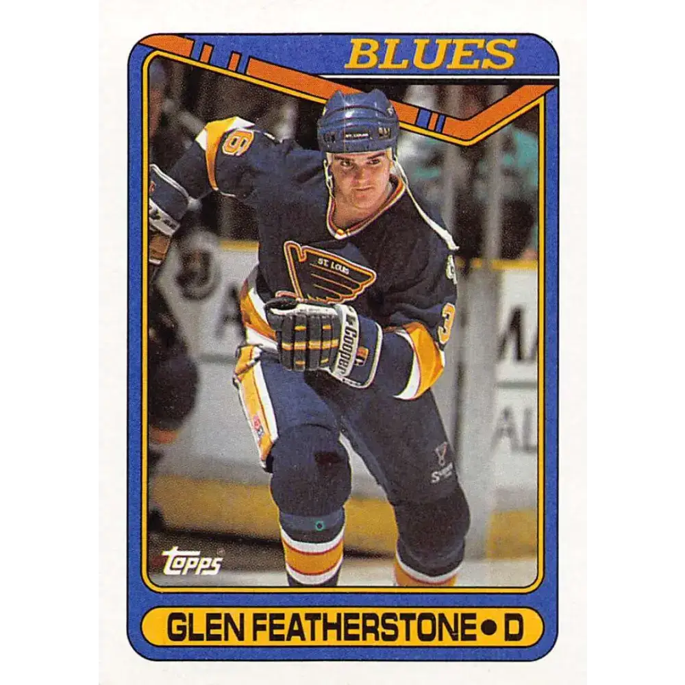 1990-91 Topps #387 Glen Featherstone NM-MT St. Louis Blues Hockey Card - Hockey Card Single