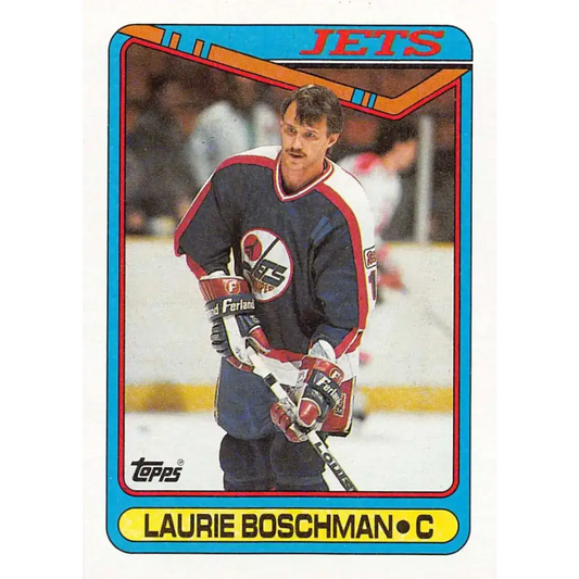 1990-91 Topps #39 Laurie Boschman NM-MT Hockey Card - Hockey Card Single