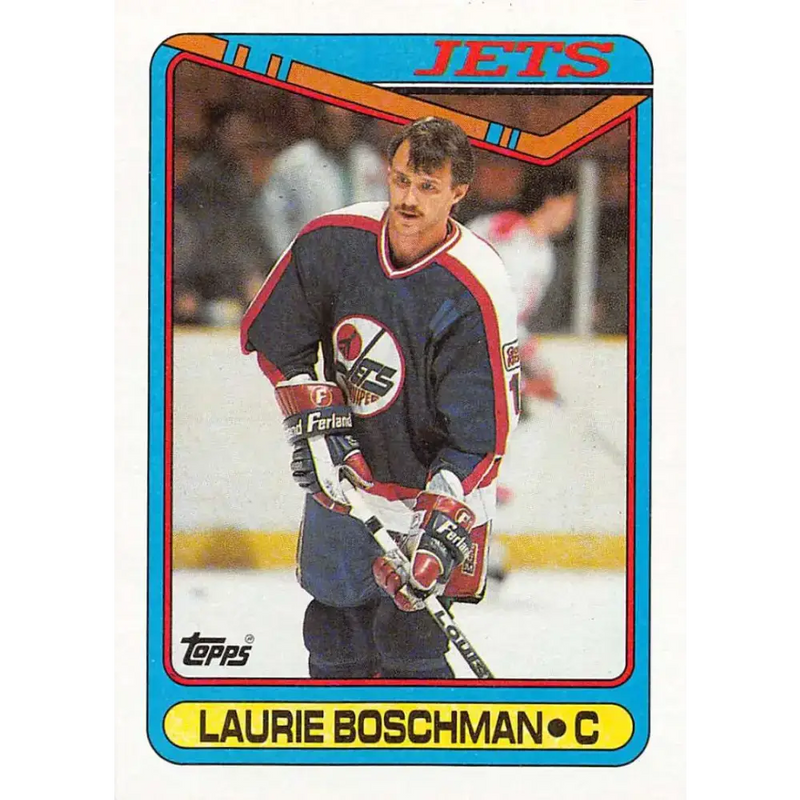 1990-91 Topps #39 Laurie Boschman NM-MT Hockey Card - Hockey Card Single