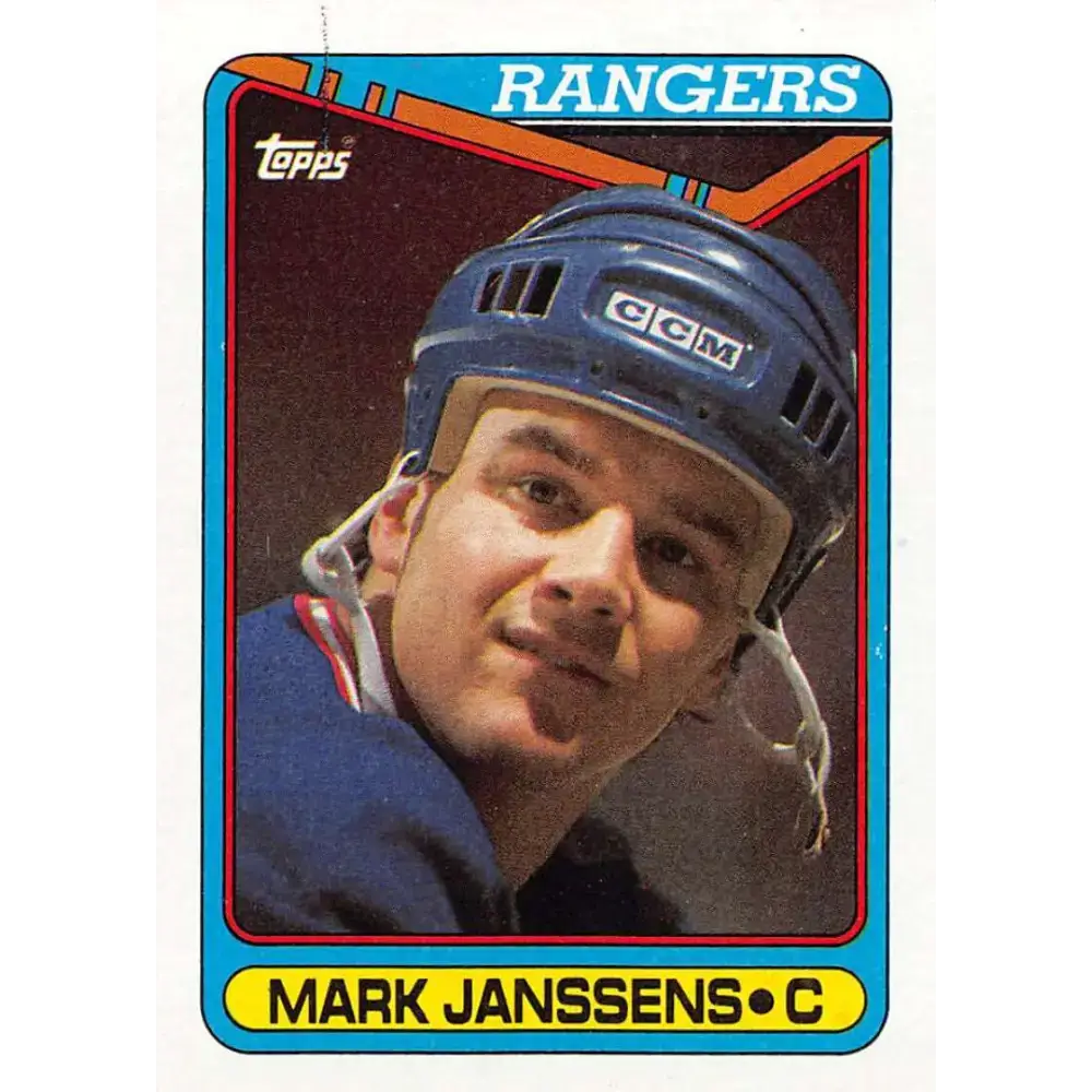 1990-91 Topps #391 Mark Janssens NM-MT New York Rangers Hockey Card