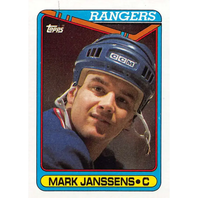 1990-91 Topps #391 Mark Janssens NM-MT New York Rangers Hockey Card