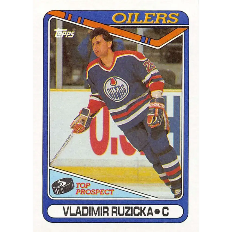 1990-91 Topps #393 Vladimir Ruzicka NM-MT RC Rookie Hockey Card - Hockey Card Single