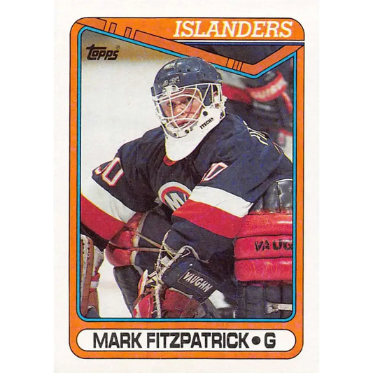 1990-91 Topps #395 Mark Fitzpatrick NM-MT RC Rookie New York Islanders Hockey Card